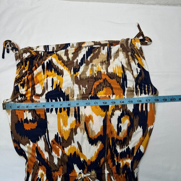 NWT Tory Burch Verda Dress XS Matmi Silk Ikat Midi Sheath Resort Cowl Neck - Picture 7 of 14